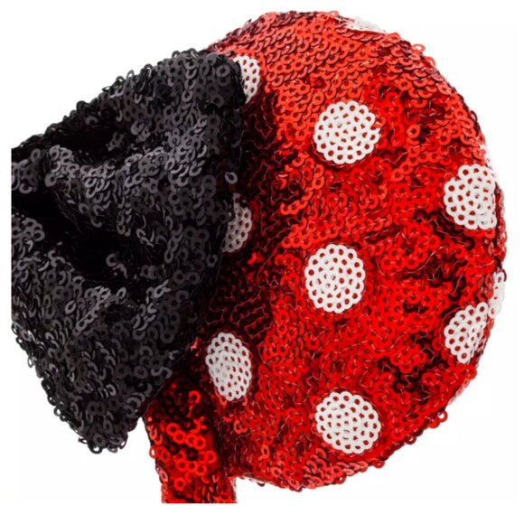 Minnie Mouse Ear Headband for Adults • Polka Dot and sequins main image 8